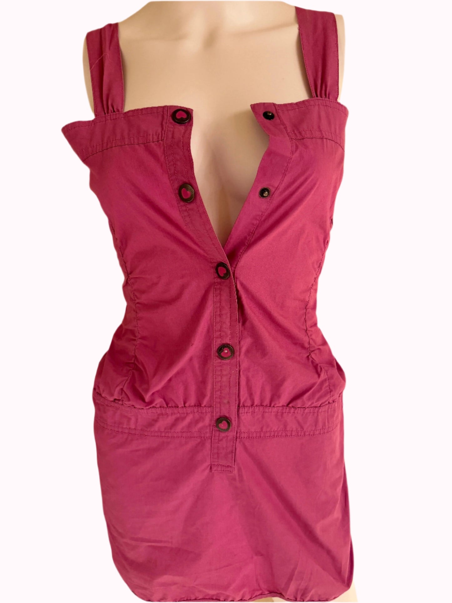 xs-m pink cargo dress - adora archive