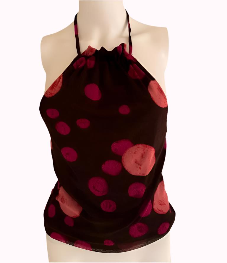 medium backless halter neck top - adora archive