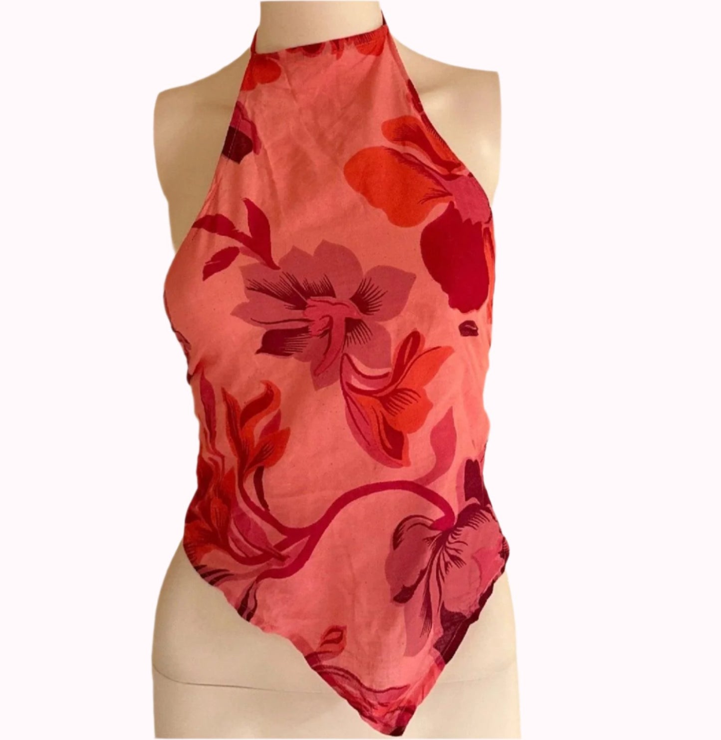 one size backless floral top - adora archive