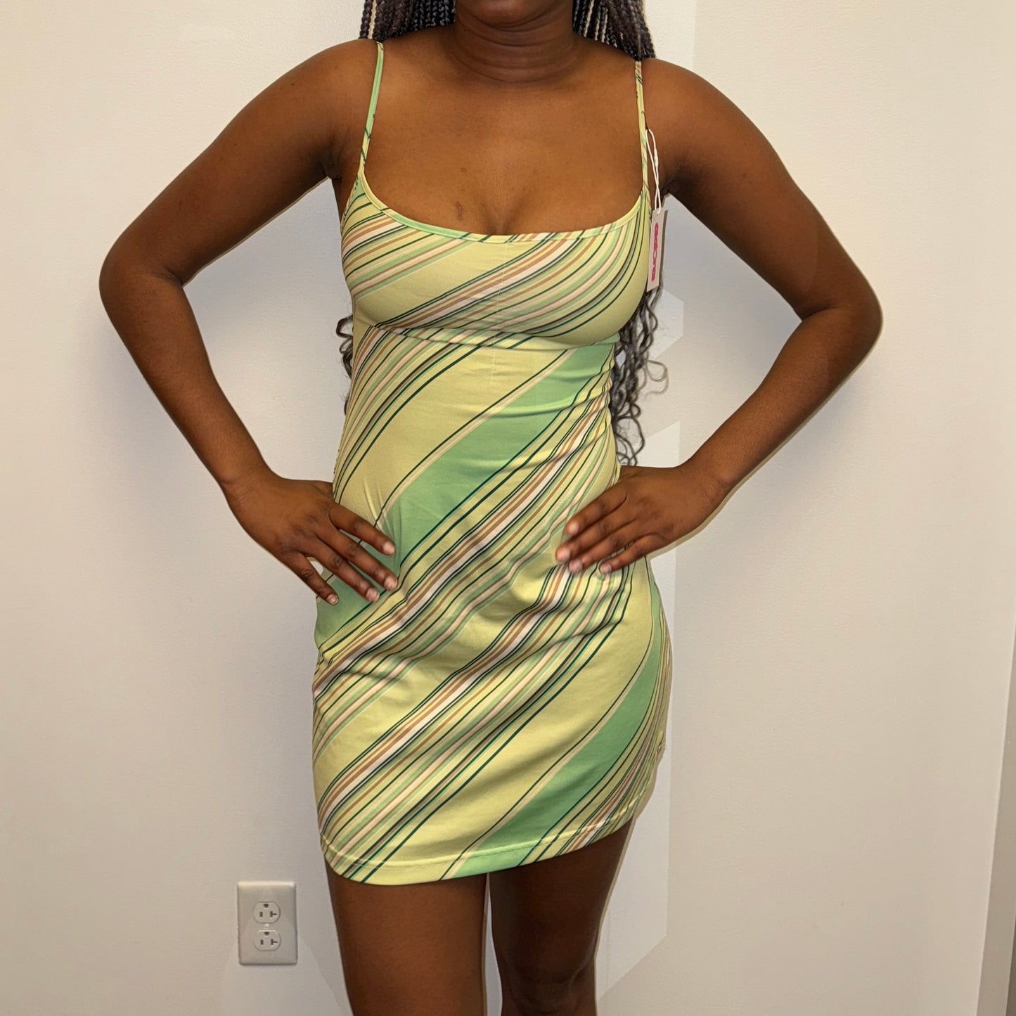 green mini dress - adora archive