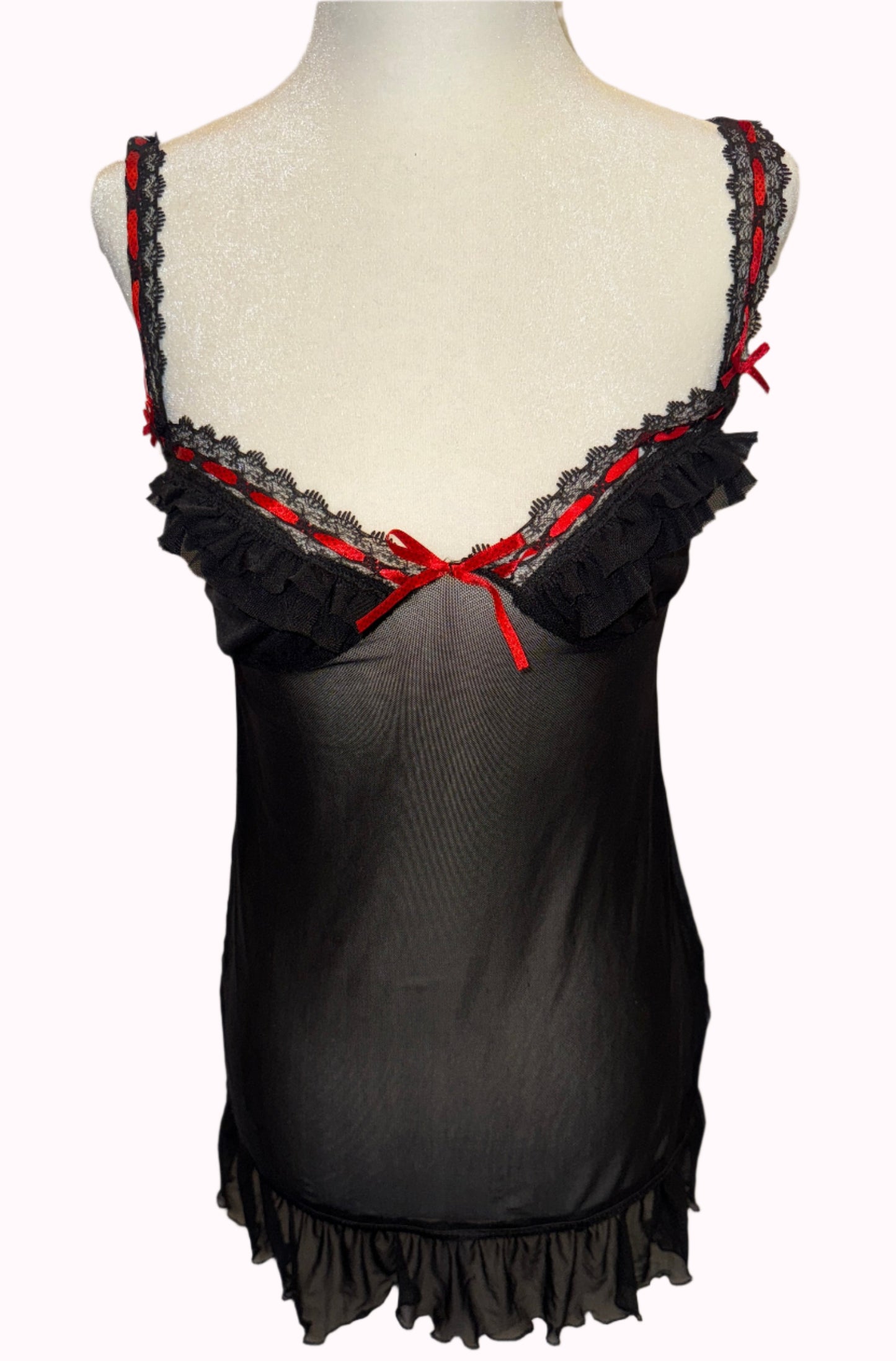 mesh mini slip dress