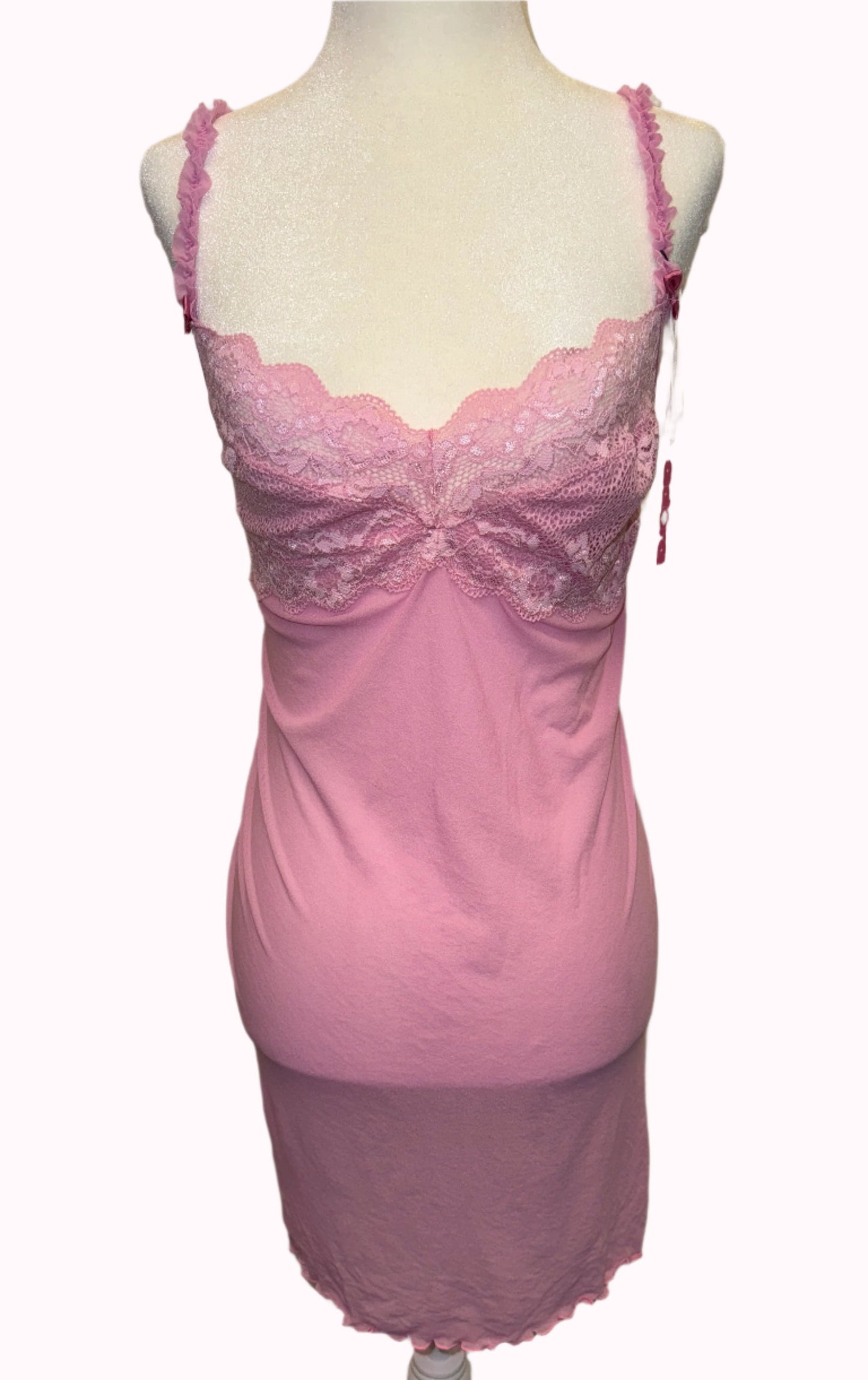 pink lace cami top/dress - adora archive