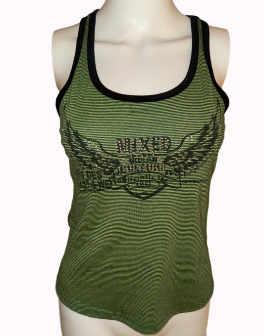 striped graphic tank top - adora archive