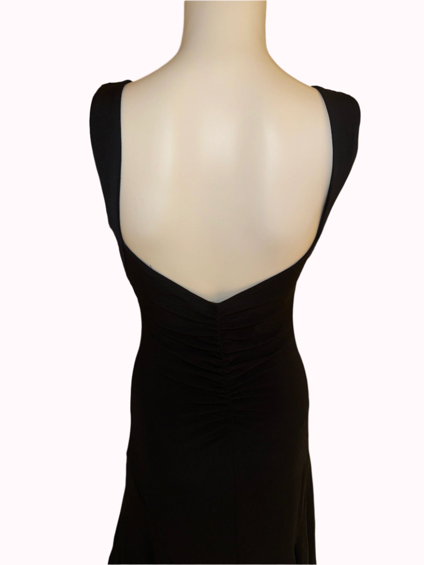 black midi dress