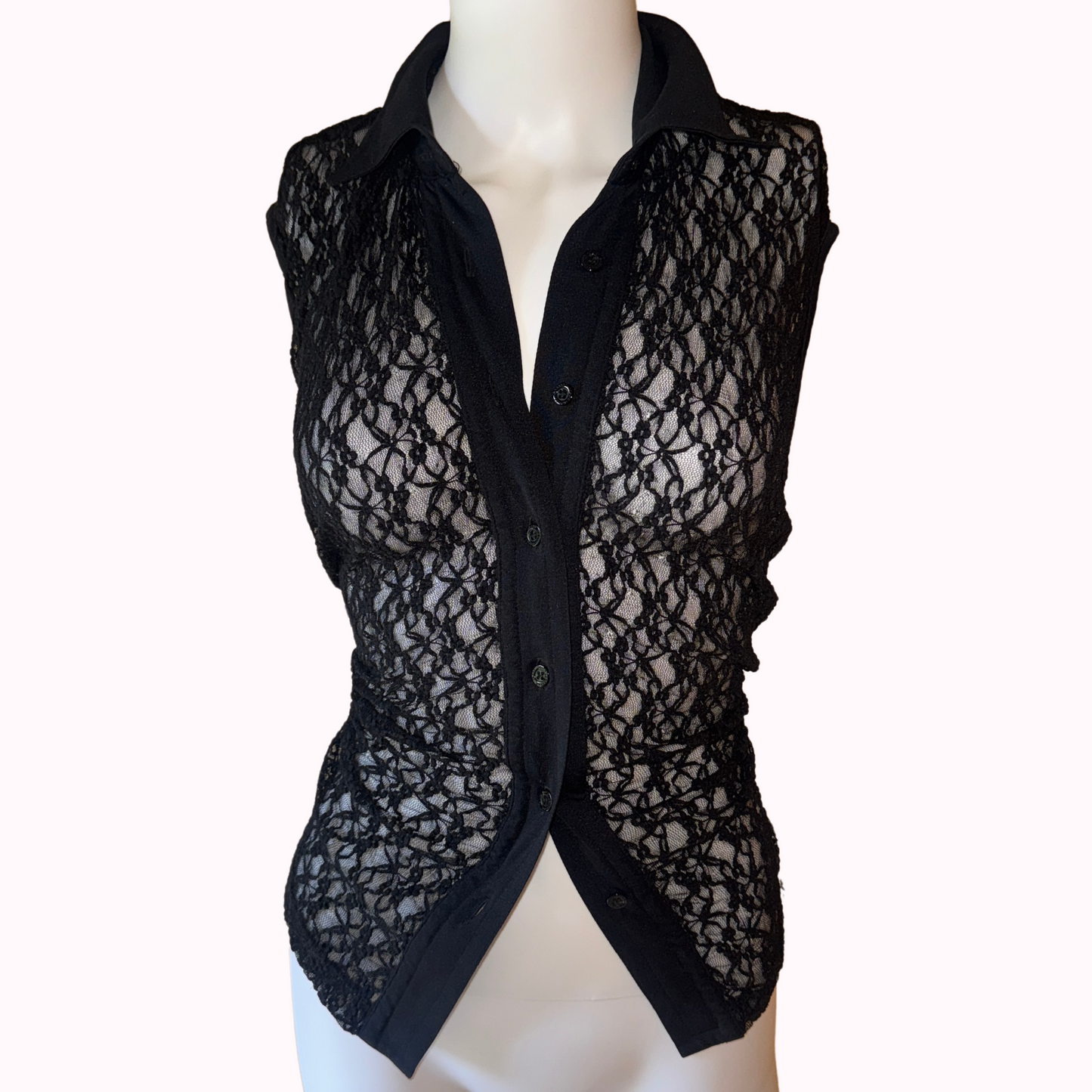 D&G lace button up vest - adora archive