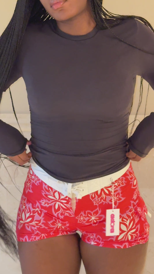 floral shorts
