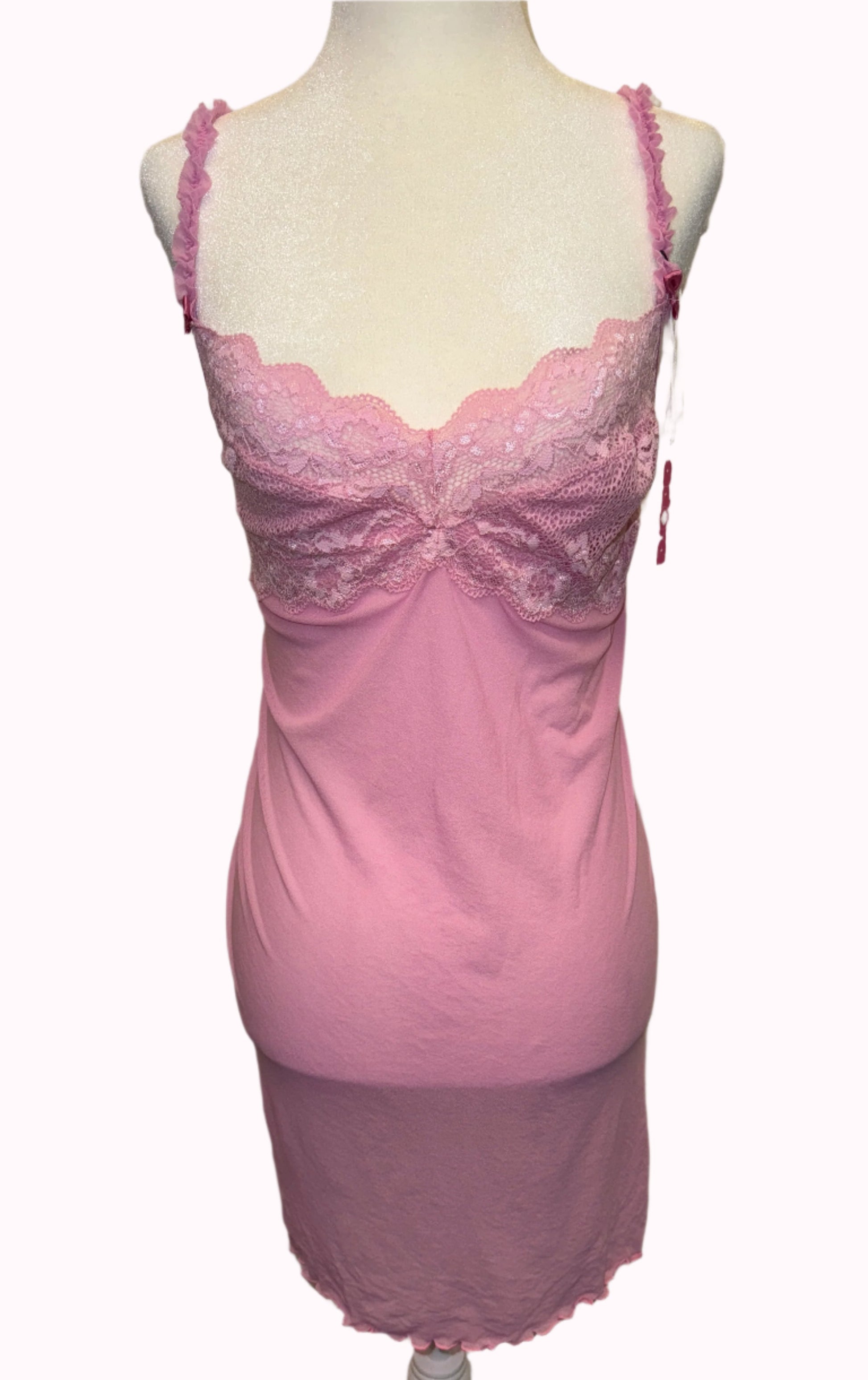 pink lace cami top/dress - adora archive