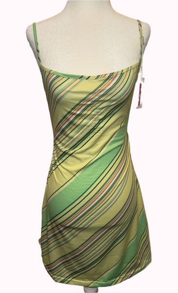 green mini dress