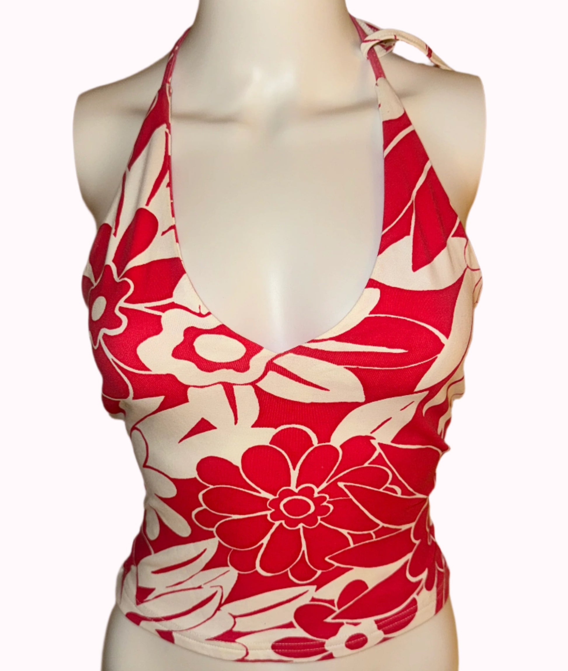 floral halter neck top - adora archive
