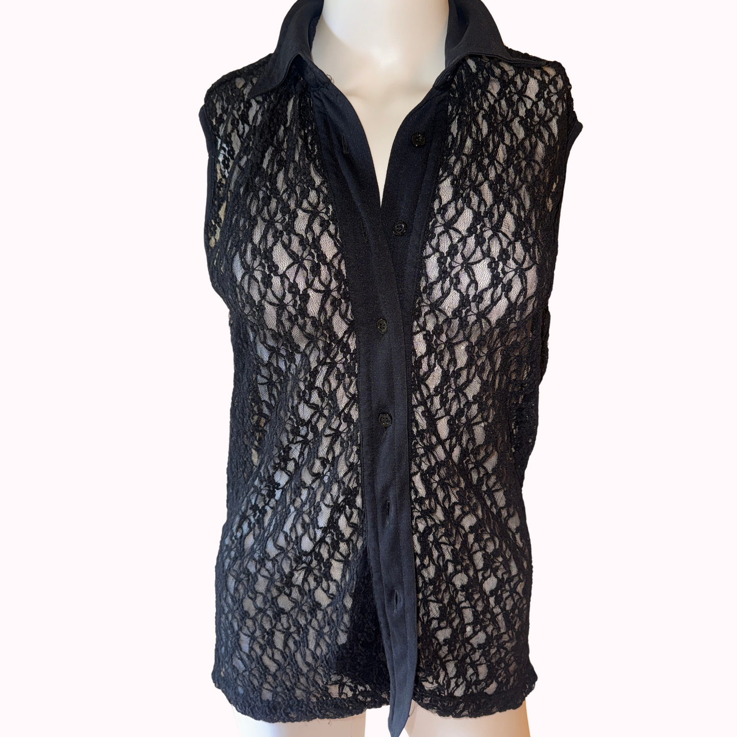D&G lace button up vest - adora archive